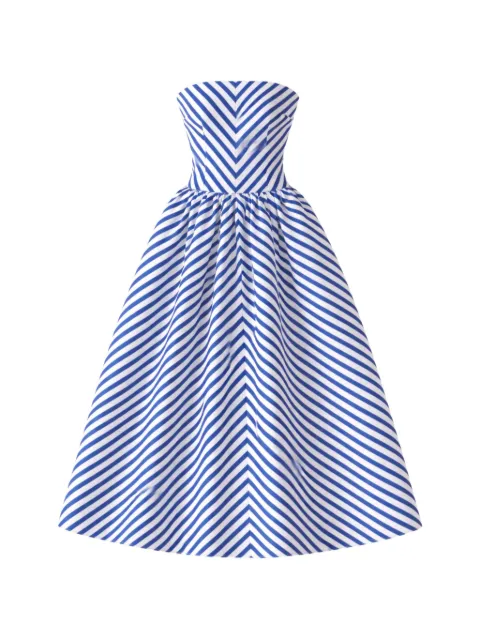 Self-Portrait striped midi dress Blue SS26158MAN