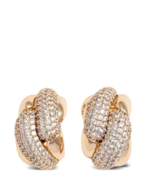 Self-Portrait crystal-embellishment earrings Gold SS26628EGDGOLD