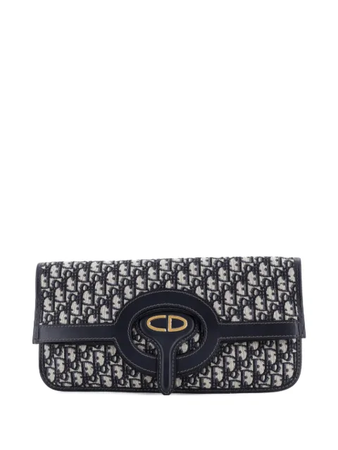 Christian Dior Pre-Owned Fold Over Oblique Canvas clutch bag Blue ZPOM8DQS978O1ZEX