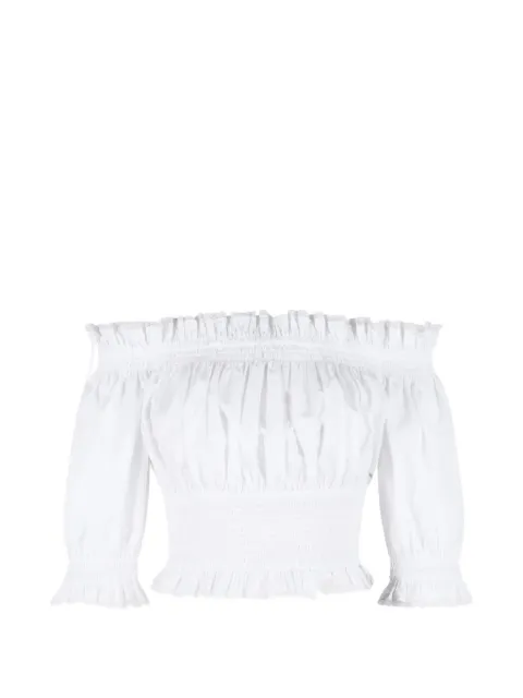 Dolce & Gabbana ruffled top White F7BG4TFU61A
