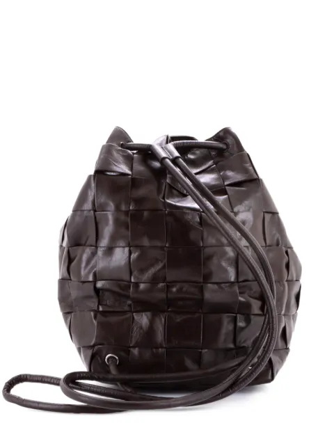 Bottega Veneta Pre-Owned Cassette Sailor Maxi Intrecciato Leather Small backpack Brown 72Y1T5UEKS9LSLIQ
