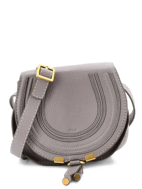 Chloé Pre-Owned Marcie Leather Small crossbody bag Grey CGMHM01TWC43CPAI