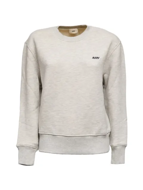 Autry logo embroidered crewneck sweatshirt Neutrals SWPW001M