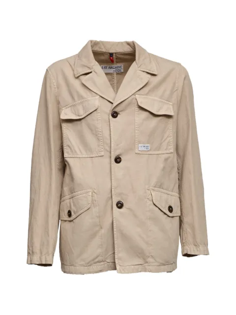 Fay patch pocket field jacket Neutrals MAM1952080TRR6