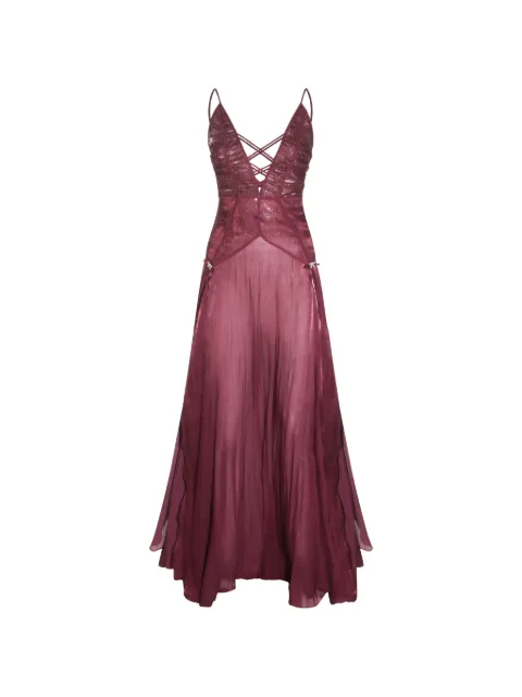 NISSA criss-cross sleeveless dress Red RRS16319