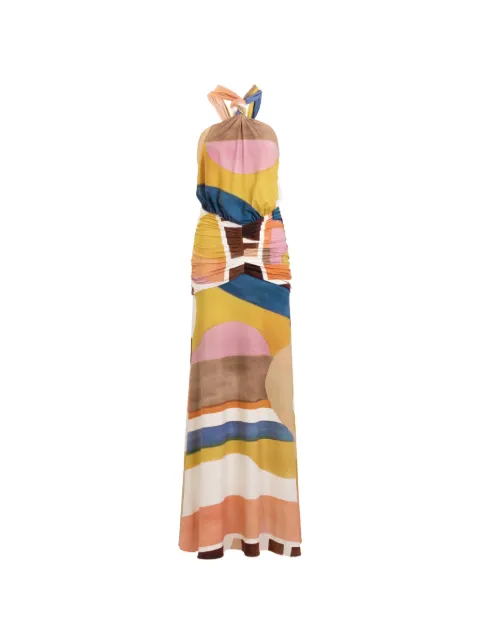 Silvia Tcherassi Jedda abstract-print maxi dress Yellow ST260114