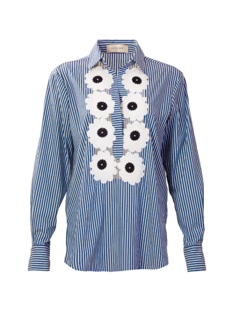 Silvia Tcherassi Karole striped floral blouse Blue ST260178