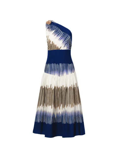 Silvia Tcherassi Catalina abstract one-shoulder midi dress Blue ST260175