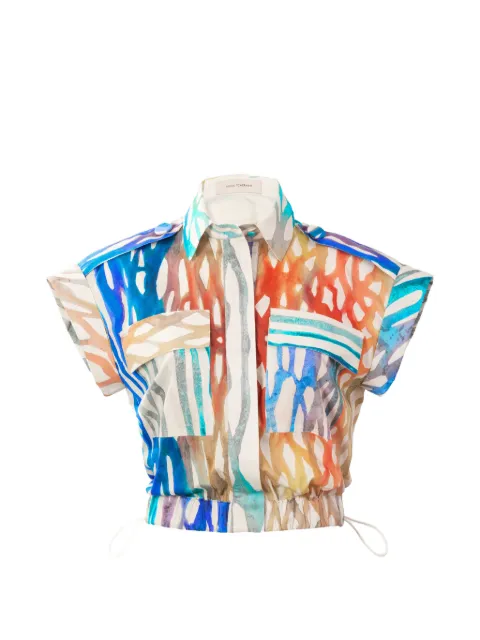 Silvia Tcherassi Bara graphic-print blouse Blue ST260158
