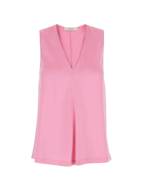 Jucca V-neck sleeveless top Pink J4352016L03409