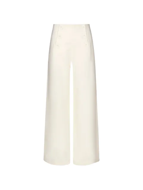 Violante Nessi Tano wide-leg button trousers Neutrals CO03TACW