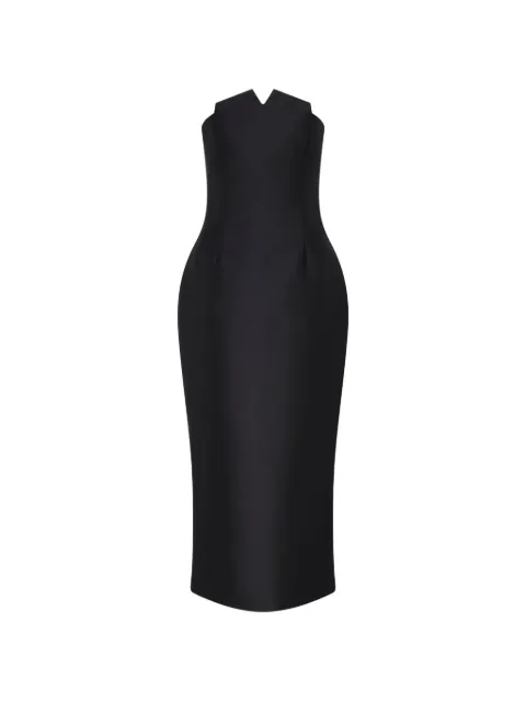 Violante Nessi Monica strapless midi dress Black CO06MOSH