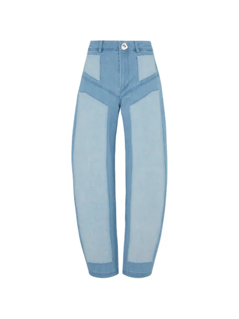 Violante Nessi Battiato contrasting-panels jeans Blue CO03BADE