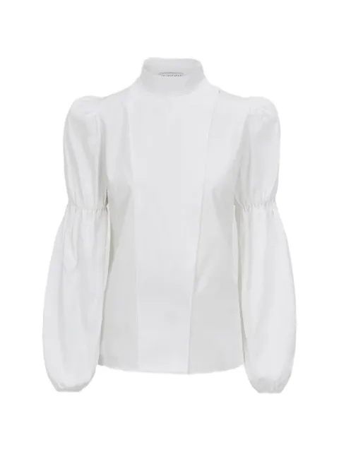 Violante Nessi Rubens high-neck voluminous-sleeves blouse White CO02RUOC