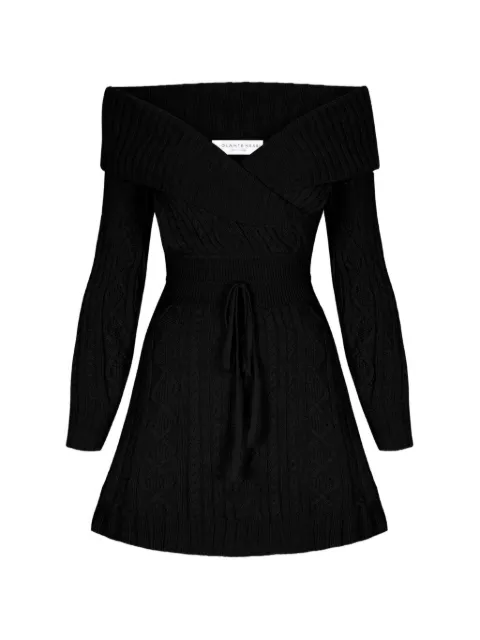 Violante Nessi Victoire off-the-shoulder mini dress Black CO10VIKCA