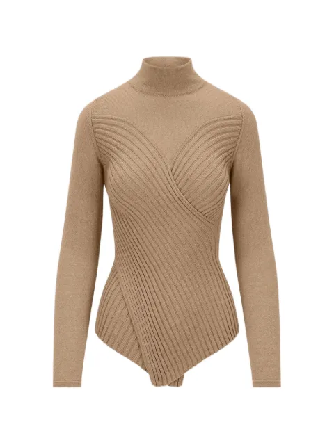 Violante Nessi Roy ribbed turtleneck sweater Neutrals CO08ROKCA