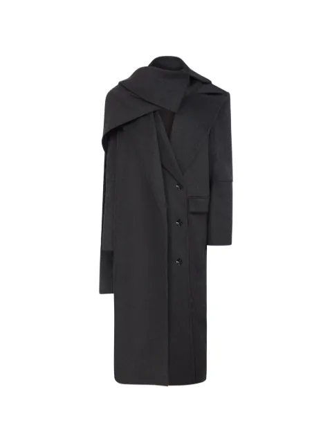 Violante Nessi Sloane double-breasted scarf coat Grey CO01SLWV