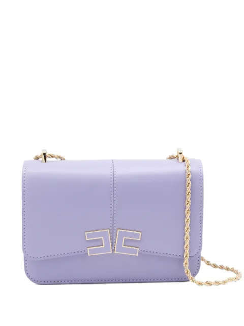Elisabetta Franchi logo detail shoulder bag Purple BS91A61E2