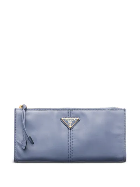 Prada Leather pouch Blue 1MB0512CYR