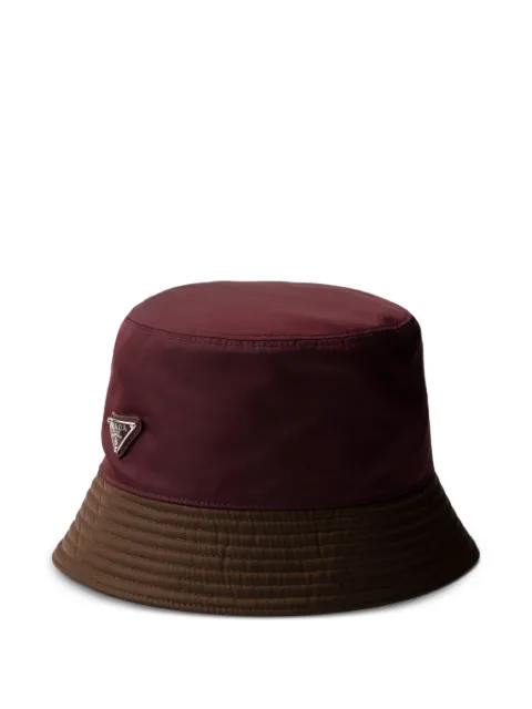 Prada Re-Nylon two-tone bucket hat Red 2HC1372DEY