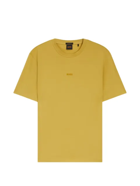 BOSS relaxed-fit logo-print cotton T-shirt Yellow 50473278