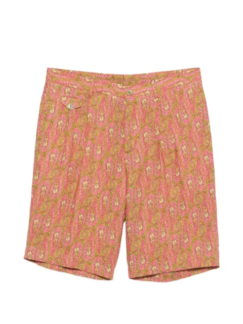 ETRO paisley pleated shorts Orange MREB001499SA343
