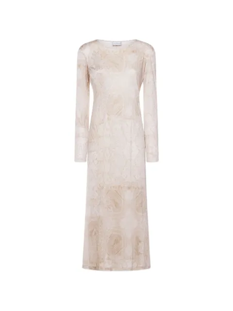 Pierre-Louis Mascia Febo paisley-pattern midi dress Neutrals FEBOSAB12241SE146796101