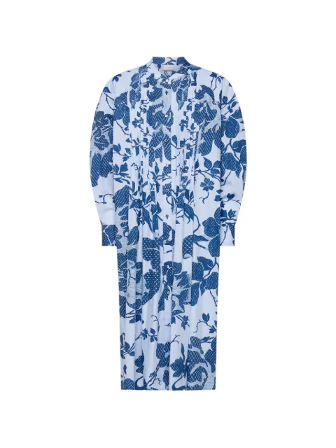 Pierre-Louis Mascia RHI floral midi shirt dress White RHISAB12801CO518185101