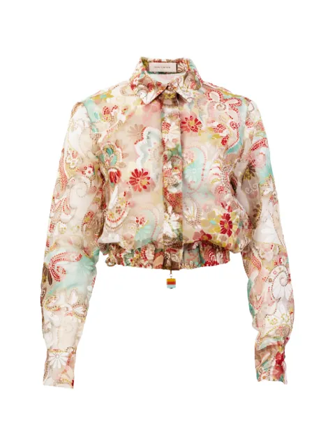 Silvia Tcherassi Katniss floral jacket Neutrals ST260129