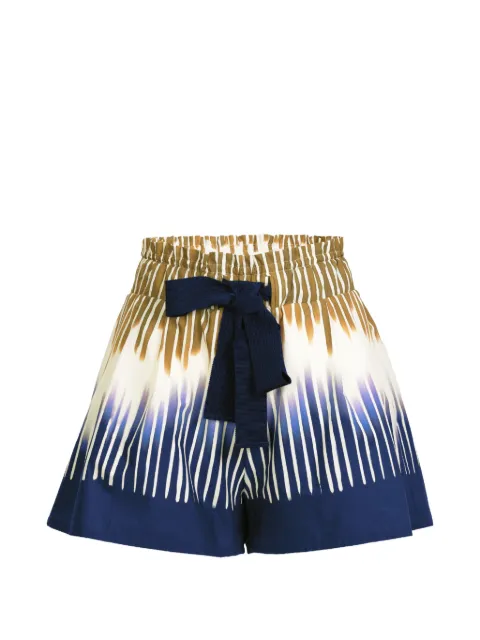Silvia Tcherassi Giorgio abstract tie mini shorts Neutrals ST260177