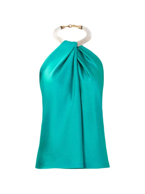 Silvia Tcherassi Dianela halterneck blouse Green ST260143