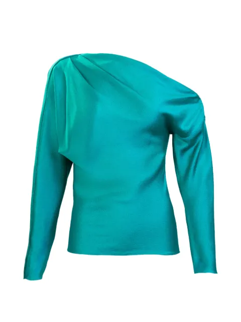 Silvia Tcherassi Viola one-shoulder blouse Blue ST260170