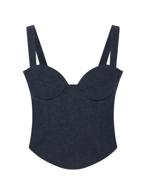 Violante Nessi Vermeer shaped cup bustier top Blue CO02VEOCDE