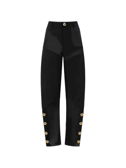 Violante Nessi The Brancusi panelled split trousers Black CO03BRCWCA
