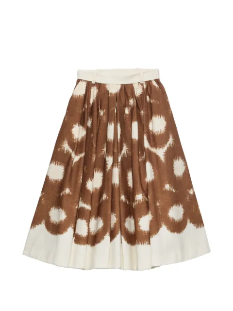 Prada printed canvas skirt Brown P137WGSOOO187Q