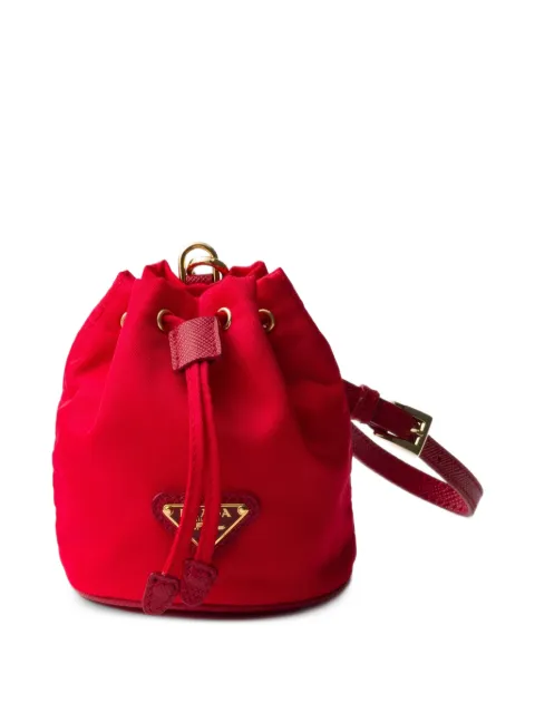 Prada mini Icon Re-Nylon keychain charm Red 1TT2022DMK