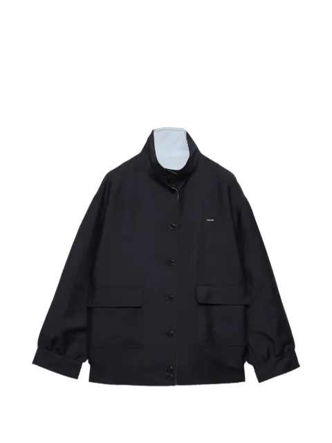 Prada kid-mohair and poplin jacket Black P8042RSOOO19B4
