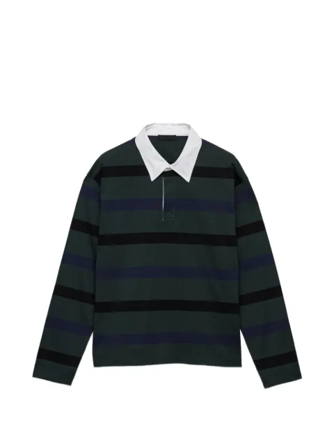 Prada long-sleeved cotton polo shirt Green UJL11DSOOO19FA