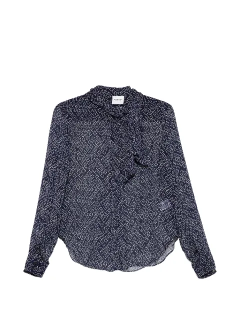 MARANT ÉTOILE Leona shirt Blue HT0847FAD1J08E