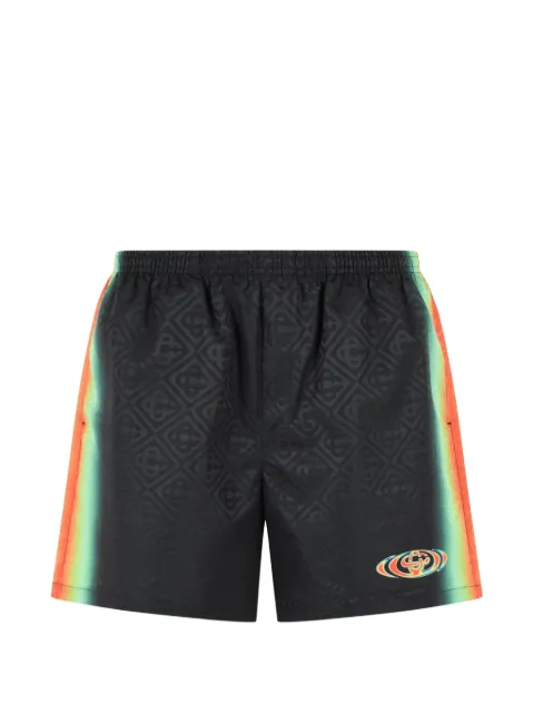 Casablanca monogram tonal-pattern swimming shorts Black MSP26TR22401