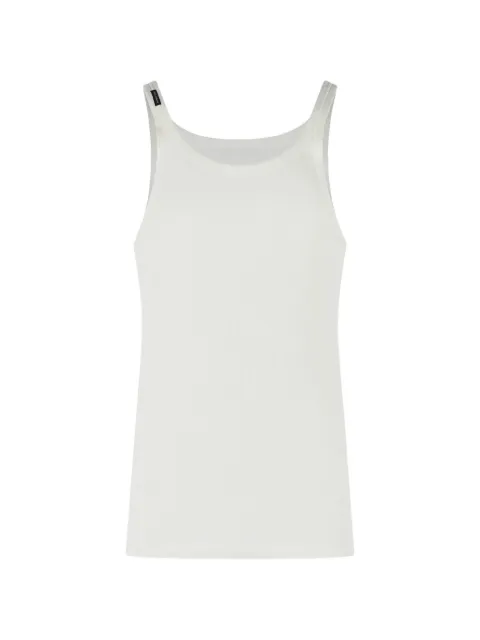 Dolce & Gabbana ribbed cotton tank top Grey G8SY5TFU7AV