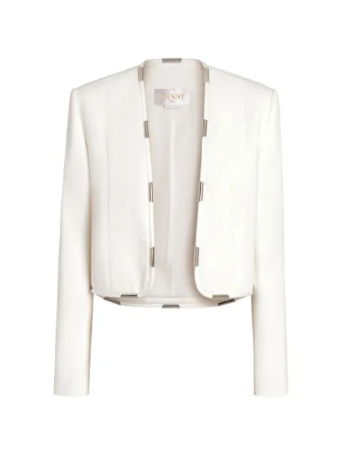 Genny metallic-detail jacket White 80AAQ554N0714