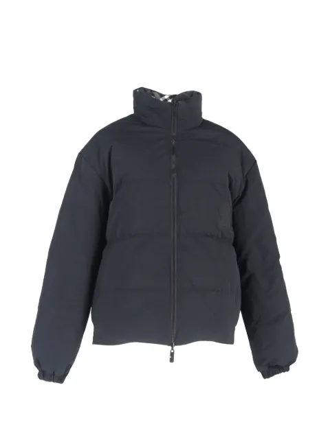 Burberry Pre-Owned check puffer jacket Grey NAPPUGBCL663807W