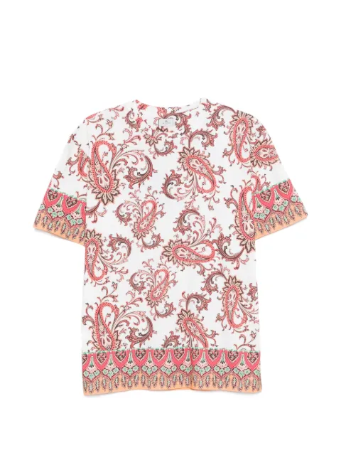 ETRO paisley trim T-shirt White MRMA0002AKG39