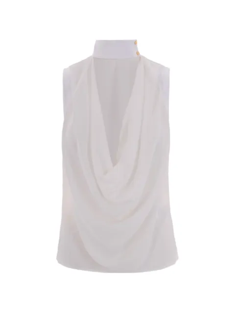 Elisabetta Franchi drapped blouse White CA13461E2