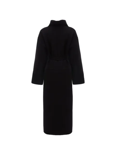 ANNAFOXY Noir Classique belted coat Black NOIRCLASSIQUEWOOLCOAT10
