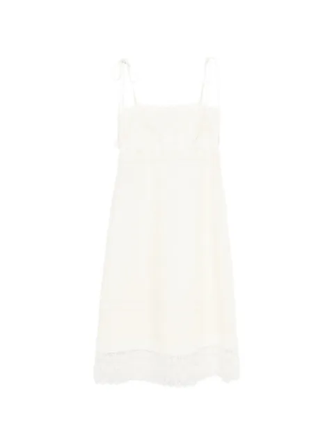 Valentino Garavani lace-trim midi dress White BVAJM59M4