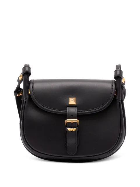 Valentino Garavani buckle-strap leather shoulder bag Black WB0T08FEF