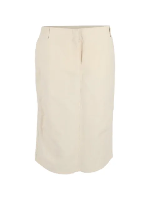 Max Mara linen buckle-detail midi skirt Neutrals NAPPUGBCL500242W