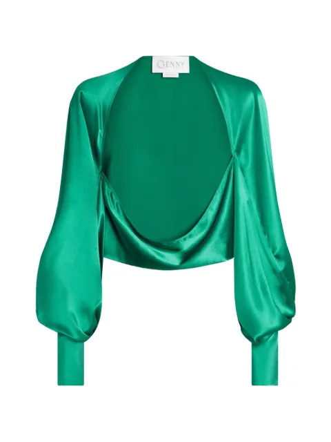 Genny balloon sleeve jacket Green 80AAQ52AN0695